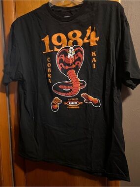Hybrid Apparel Cobra Kai 1984 Graphic Tee - Black & Orange